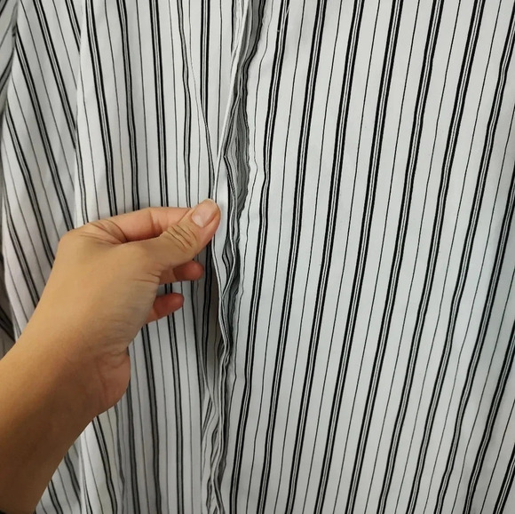 Zac & Rachel White Striped Button Down Shirt Sz L Excellent Condition - Picture 3 of 14